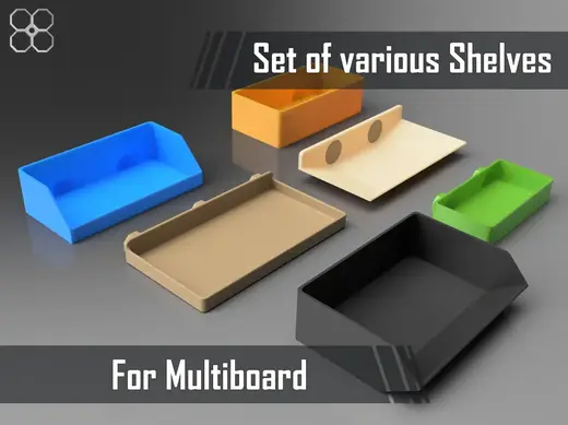 Set of various Shelves for Multiboard