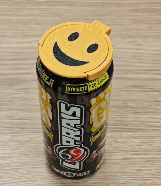 Can Lid with smile printed in one piece