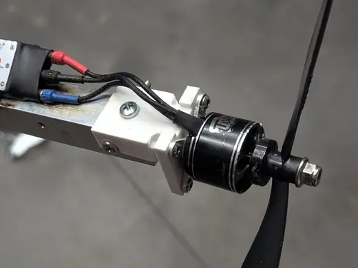 Motor mount for standard RC 3-phase motor x-mount