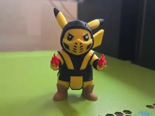 Pikachu Mortal Kombat Scorpion