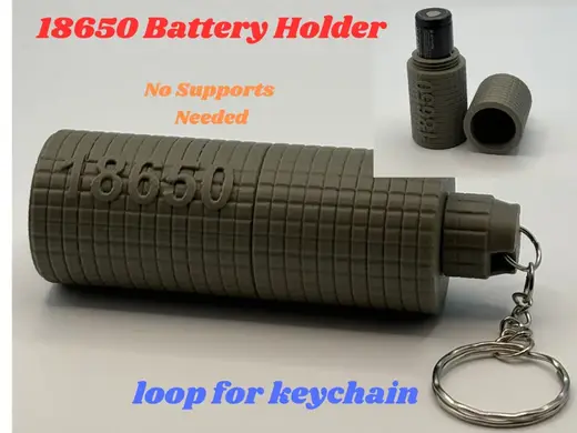 18650 Battery Knurled screw top container