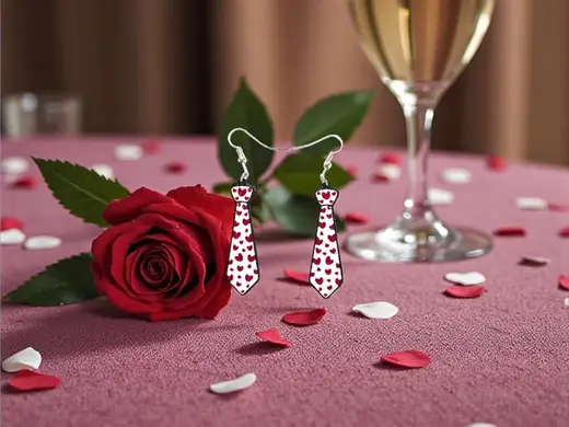 Love tie earrings