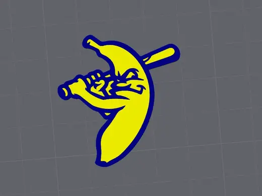 Savana Bananas baseball logo croc jibbit