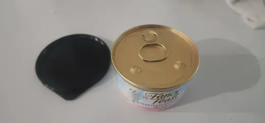 Small cat tin lid