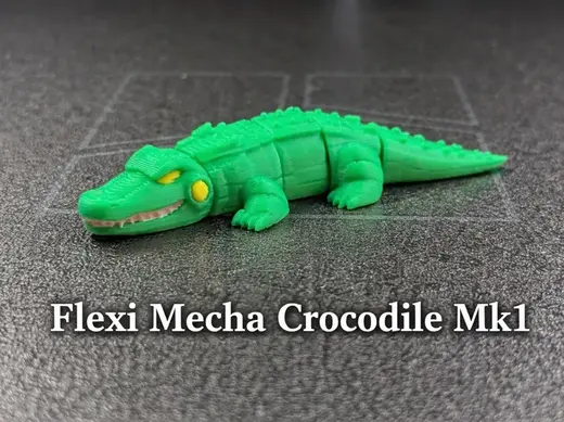 Flexi Mecha Crocodile - Articulated Print in Place