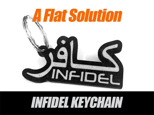 "Infidel" Flat Keychain - Portachiavi Infidel Flat