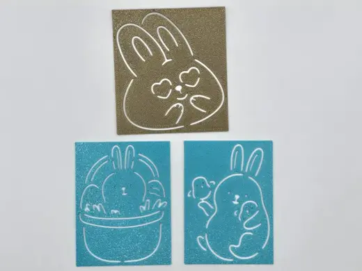 Cute Easter Bunny Friends Stencil Set