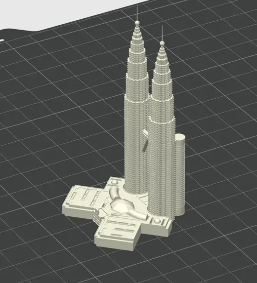Petronas tower high resolution model