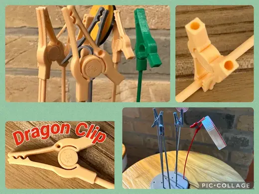 Versatile Dragon Clip - Vielseitige Drachenklammer (alligator clips for Airbrush and Filament-Clip)