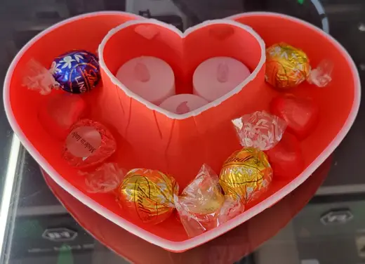 Heart Shaped Candy Dish - Divided - Valentine