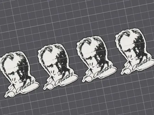 Atatürk Silhouette Keychain