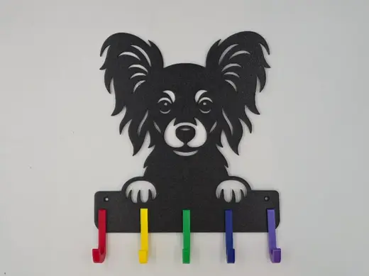 Dog Leash & Collar Holder, Russian Toy