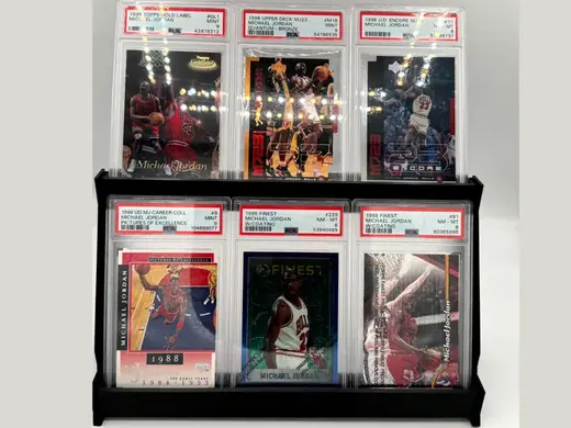 Graded Card Tiered Display – 6 Card Stadium Stand