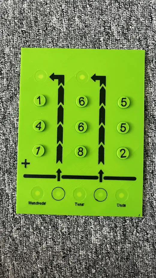 Magnetic Column-Addition Board(Hundreds–Tens–Ones)