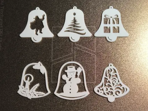 beautiful hanging Christmas decorations bells