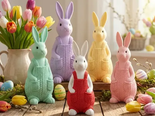 Easter Bunny in Overalls – 3 Sizes & Variations