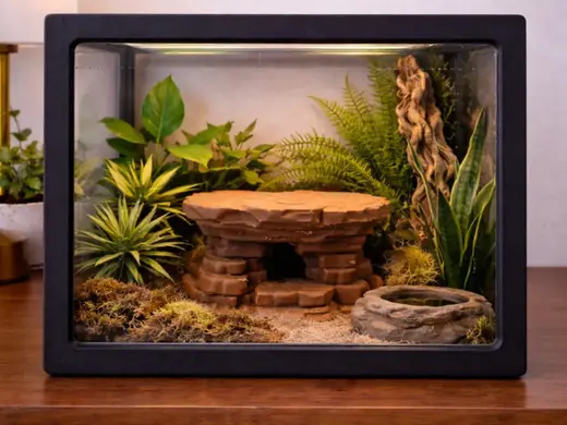 The Stone Tomb climb, Reptile decor SB