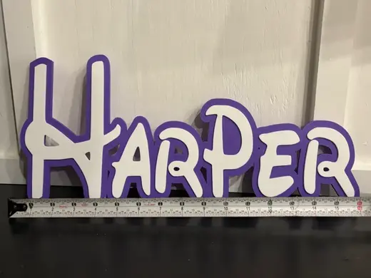 Disney Name Sign Harper Kid Room Wall Decor