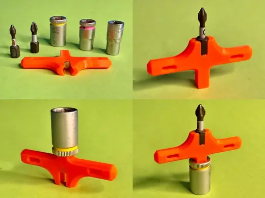 Magnetic micro Bit Hand Holder for 1/4' Bits Nuts