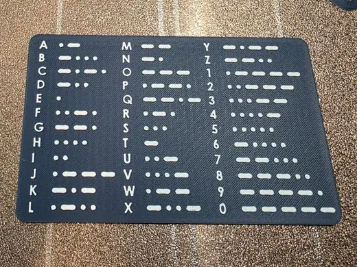 Morse Code Card