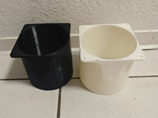 Adapter 120mm Lüfter- DN 125 Rohr Be-/ Entlüftung