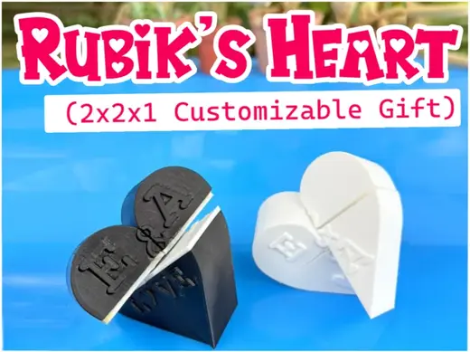 Rubik's Heart (2x2x1 Customizable Gift)