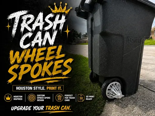 Houston Style Wheel Spokes Trash Can Rims Novelty