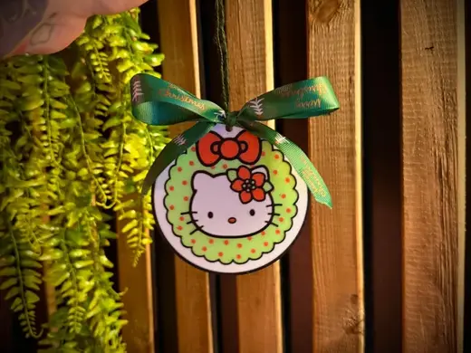 Hello Kitty Ornament - Christmas - Face down