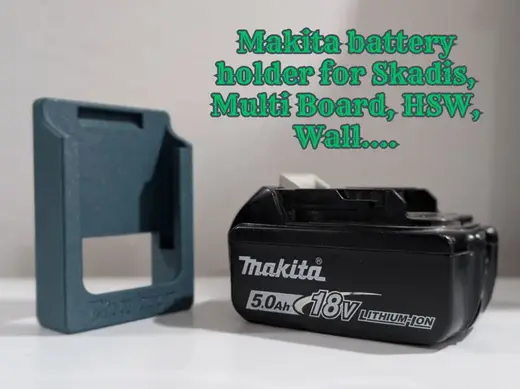 Makita battery holder for Skadis and Co