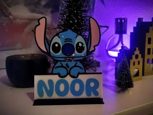 Stitch Name Sign - With Customizable Text
