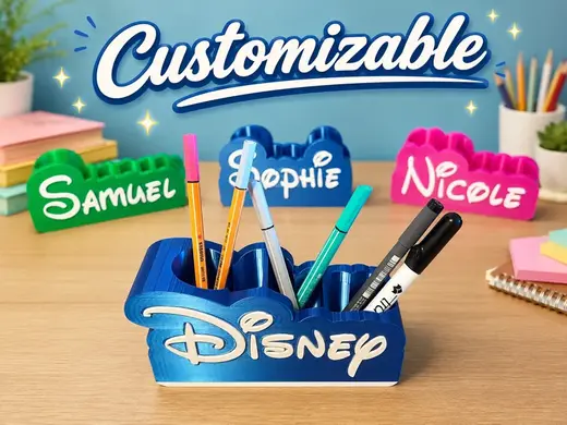 Custom Name Disney Pencil Holder No AMS