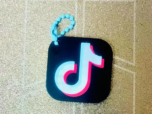 抖音logo钥匙扣,Tik Tok logo keychain
