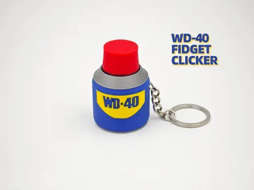 WD40 Fidget Clicker 解压按键钥匙扣