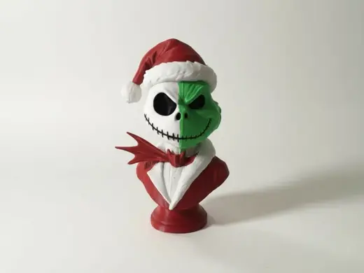 Grinch & Jack Skellington Christmas Bust