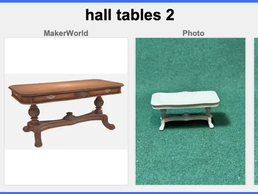 RPG • Dollhouse • Mini: Vic Era hall tables 2