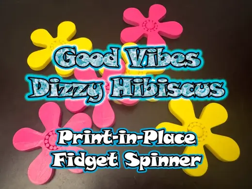 Good Vibes Dizzy Hibiscus Fidget Spinner - PiP 16g