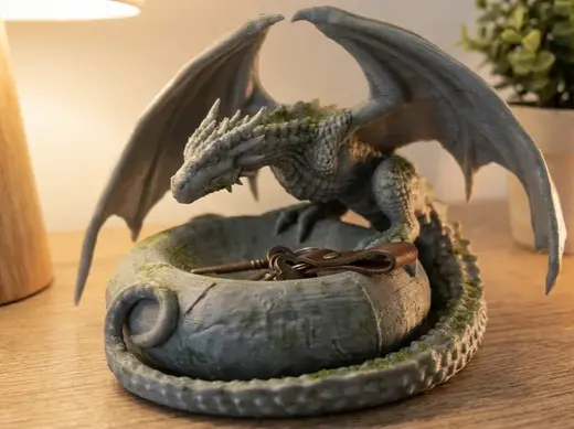Ancient dragon rest Keys Bowl