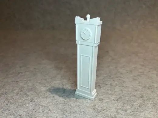 Dollhouse grandfather clock tower miniature house