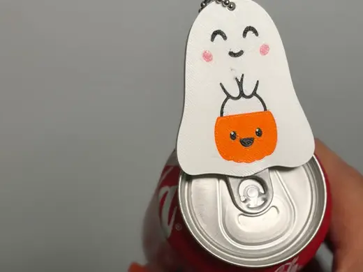 Cute Ghost Can Tab Opener Keychain