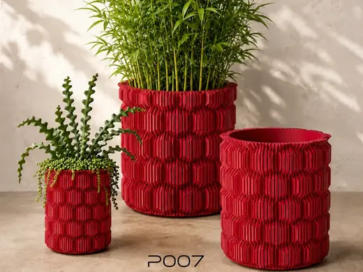 POO7 Sculptural Planter: Hex Tessellation