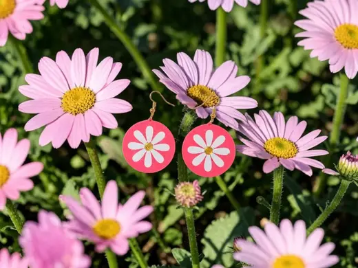 Spring circle earrings