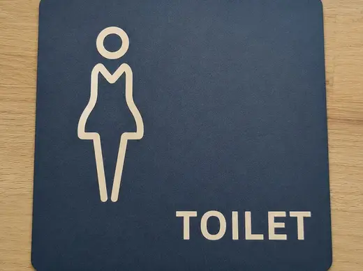 Women's Bathroom Minimal Sign