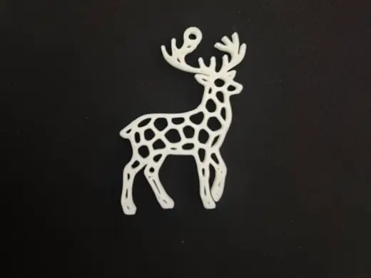 Voronoi Deer Ornament | Christmas & Keychain