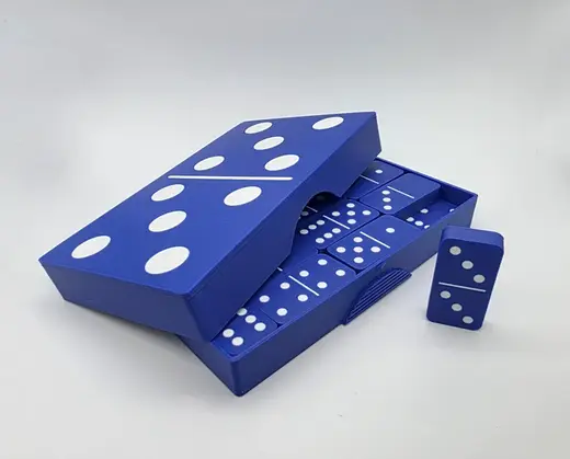 Multicolor 6x6 Domino Set with Snap-Shut Lid - AMS