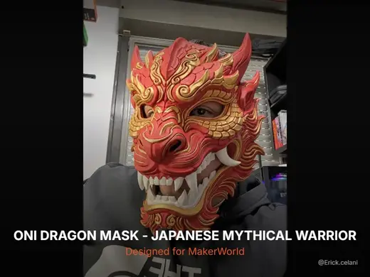 Oni Dragon Mask - Japanese Mythical Warrior