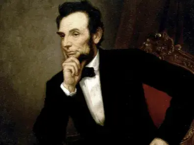 Abe lincoln with gamer glasses