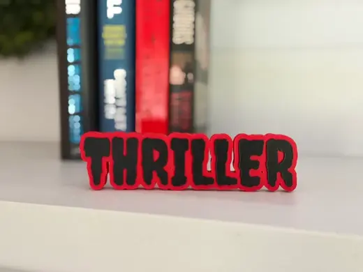 Thriller Shelf Sign