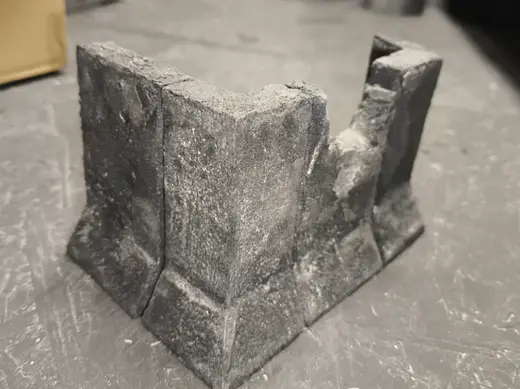 Blast barrier terrain, wall for wargaming tabletop