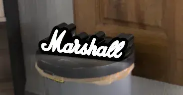 Marshall amplifier logo lightbox