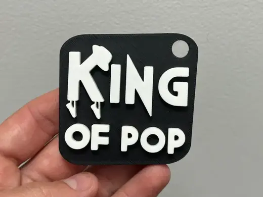 King of Pop” style keychain Micheal Jackson